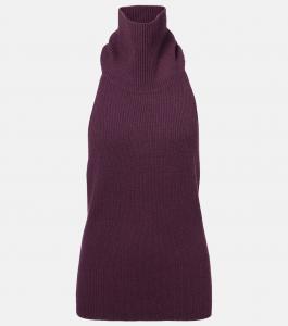 Мэдди топ из кашемира с открытой спиной Lisa Yang, Mahogany