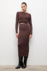 Свитер и юбка Answear.Lab, коричневый