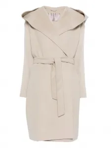 Пальто с капюшоном и поясом Herno, нейтральный