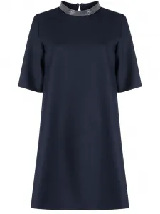 Платье мини с круглым вырезом Fabiana Filippi, синий