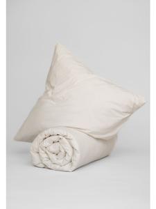 Mela Комплект постельного белья из перкаля, модель MAJULI, полоски, цвет березовый - натуральные белые полосы