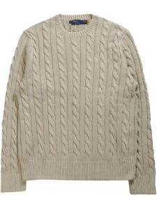 Джемпер Polo Ralph Lauren с косичной вязкой, нейтральный