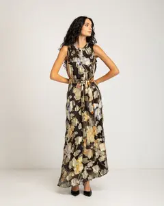 Длинное безрукавное платье Niza, черный