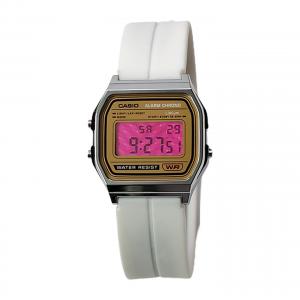 CASIO Часы Retrofit Series Electronic Movement Silicone Strap Watch Women's Watch Gold Dial