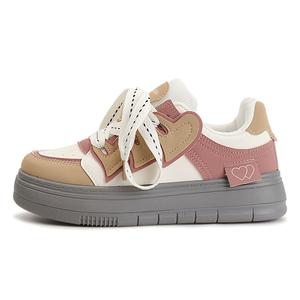 JIONGSEN Женские скейтерские кеды с низким верхом Sen розово-коричневые