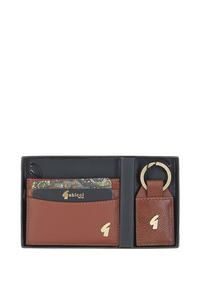 Подарочный набор: визитница из натуральной кожи и брелок для ключей '303' GABICCI, коричневый