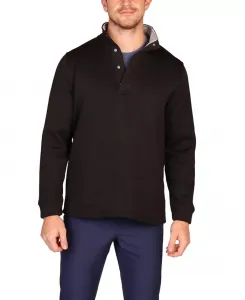 Мужской свитер с воротником на пуговицах Tailorbyrd, черный
