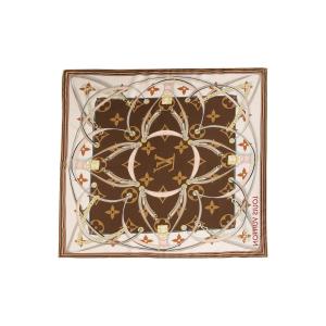 LOUIS VUITTON Ультимативный монохромный шелковый платок, Brown