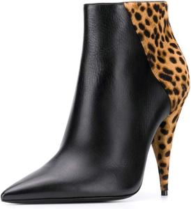 Женские классические ботильоны FSJ с заостренным носком, высокие на конусовидном каблуке, из кожи и искусственной замши, с заклепками и стразами, леопардовые короткие ботиночки с боковой молнией, туфли для наряда, размер 4-15 US