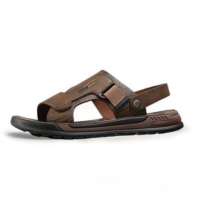 SENJIALUO Пляжные сандалии мужские серо-коричневые, цвет Brown