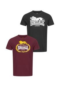 Футболка стандартного кроя двойная упаковка ecclaw Lonsdale, мультиколор