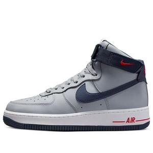 Кроссовки air force 1 высокие Nike, серый