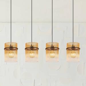 Подвесной светильник Globo Lighting Gorley Typ C, цветное стекло/железо - 4 лампы - оранжевый