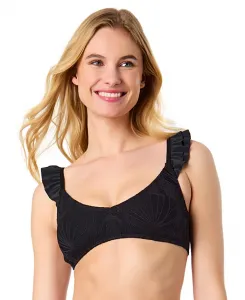 Женский текстурированный бикини-топ с рюшами La Vie A La Mer CeCe, черный