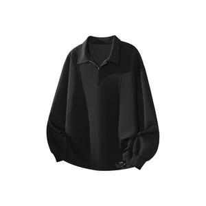 Футболка Unisex Polo Collar Moderate Mock Two Piece ZIAREL, черный