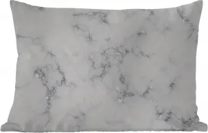 Подушка для улицы под мрамор, белая, серая, 60 x 40 см, водонепроницаемая, подушка для отдыха, декоративная подушка, подушка для дома MuchoWow