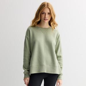Женский свитер с комбинированной резинкой Sonoma Goods For Life, Madri Green