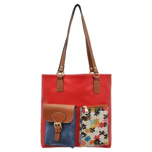 Сумка через плечо DOGO "Ladies In the Puzzle Женские сумки Vegan (модные) / нейтральные", веганский, красный