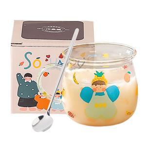 Стеклянные стаканы KAWASIMAYA, 【Color Box Packaging】Boy Style 250Ml With Spoon