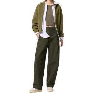 Женские повседневные брюки UNIQLO, темно-оливковый