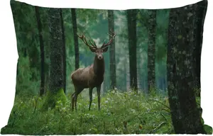 Подушка для улицы Олень, Лес, Деревья, Животные, Природа, 60 x 40 см, водонепроницаемая, подушка для отдыха, декоративная подушка, подушка для дома MuchoWow