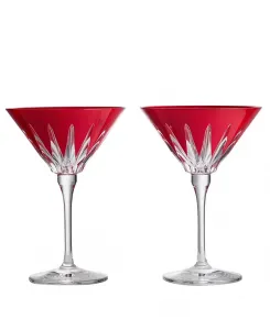 Бокалы для мартини «Новогодний фейерверк», набор из 2 штук Waterford, red