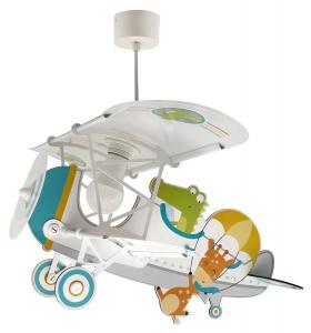 Детский потолочный светильник Dalber Flugzeug Kleines Kroko, белый - пластик - 24 x 22 x 24 см