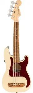 Fender Fullerton Precision Bass укулеле, пикгард цвета черепахи, олимпийский белый