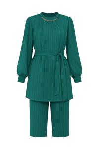 Брючный костюм MODAMIHRAM, темно-зеленый