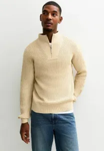 Джемпер с застежкой-молнией на шее New Look, Cream