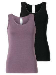 SCHIESSER Майка 'Modern Multipacks' в цвете Purple, Black