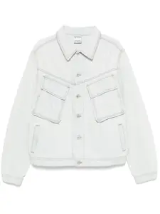 Джинсовая куртка с карманами карго Marcelo Burlon County Of Milan, синий