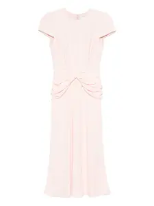Платье миди с драпировкой Alexander McQueen, розовый