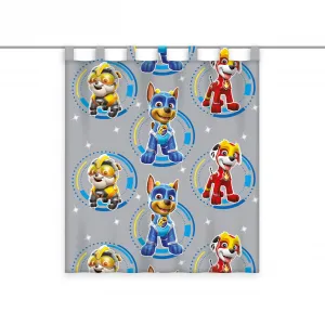 Штора PAW PATROL «Щенячий патруль светится в темноте», (1 шт.), серый