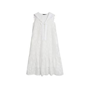 ELLE Белое женское платье без рукавов миди