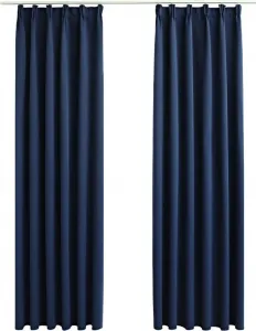 Плотные шторы Maison Exclusive с крючками, 2 шт., синие, 140x245 см Prolenta