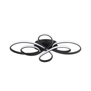 Светодиодный потолочный светильник Nettlife, 80x50x8,5 см, черный