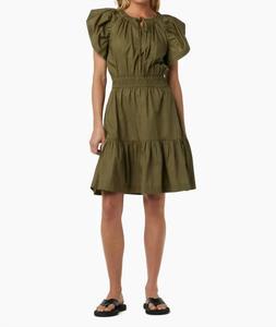 Платье Athena с пышными рукавами в цвете жженой оливы JOE'S Jeans, оливковый