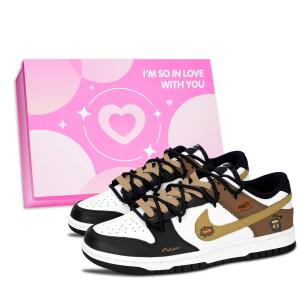 Nike Dunk Black White, Vintage Coffee устойчивые к истиранию низкие скейтерские кроссовки unisex коричневый