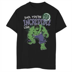 Футболка с рисунком «День отца» для мальчиков 8–20 лет «Marvel Hulk Incredible Dad» Marvel
