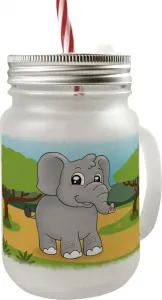 Стакан для питья с ручкой и крышкой в форме слона speecheese