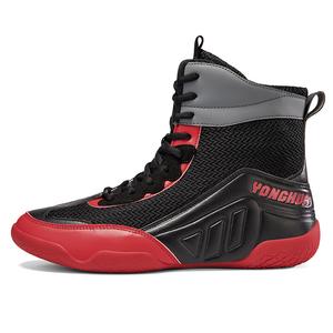 LOKWT Амортизирующие нескользящие износостойкие высокие тренировочные кроссовки мужские черно-красные, цвет Black Red