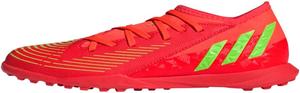Футбольные бутсы Adidas Unisex Predator Edge.3 Turf для детей, черный/красный/зеленый