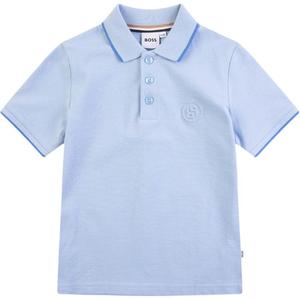 Поло SS25 детское HUGO BOSS, светло-голубой