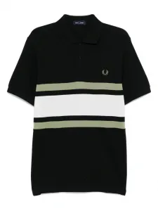 Рубашка поло со вставками Fred Perry, зеленый