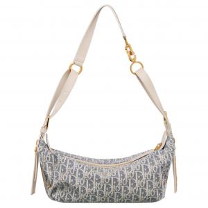 DIOR Синий женский кожаный наплечный рюкзак