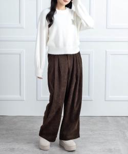 Вязаный топ с бисером [трикотаж для комбинирования]≪Новинка сезона осень-зима≫