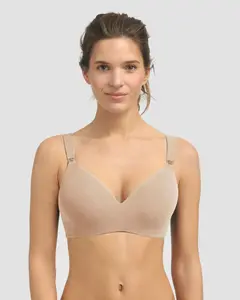 Бюстгальтер для кормления с формованными чашками без косточек Dim, цвет Natural