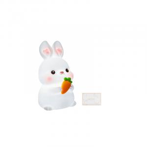 Силиконовая лампа-украшение Snap Light Carrot Rabbit, мягкий свет, ночник, настольная лампа Tuoke, large белый