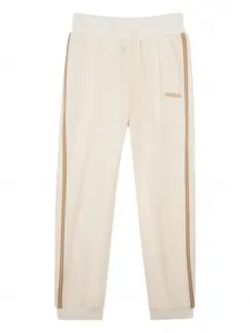 Спортивные брюки с лампасами Hugo Kids, бежевый